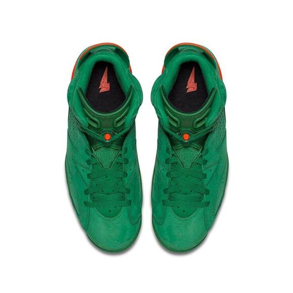 NIKE Men\'s Air Jordan 6 Retro NRG Green Suede Gatorade Shoes Size 10 main image 8